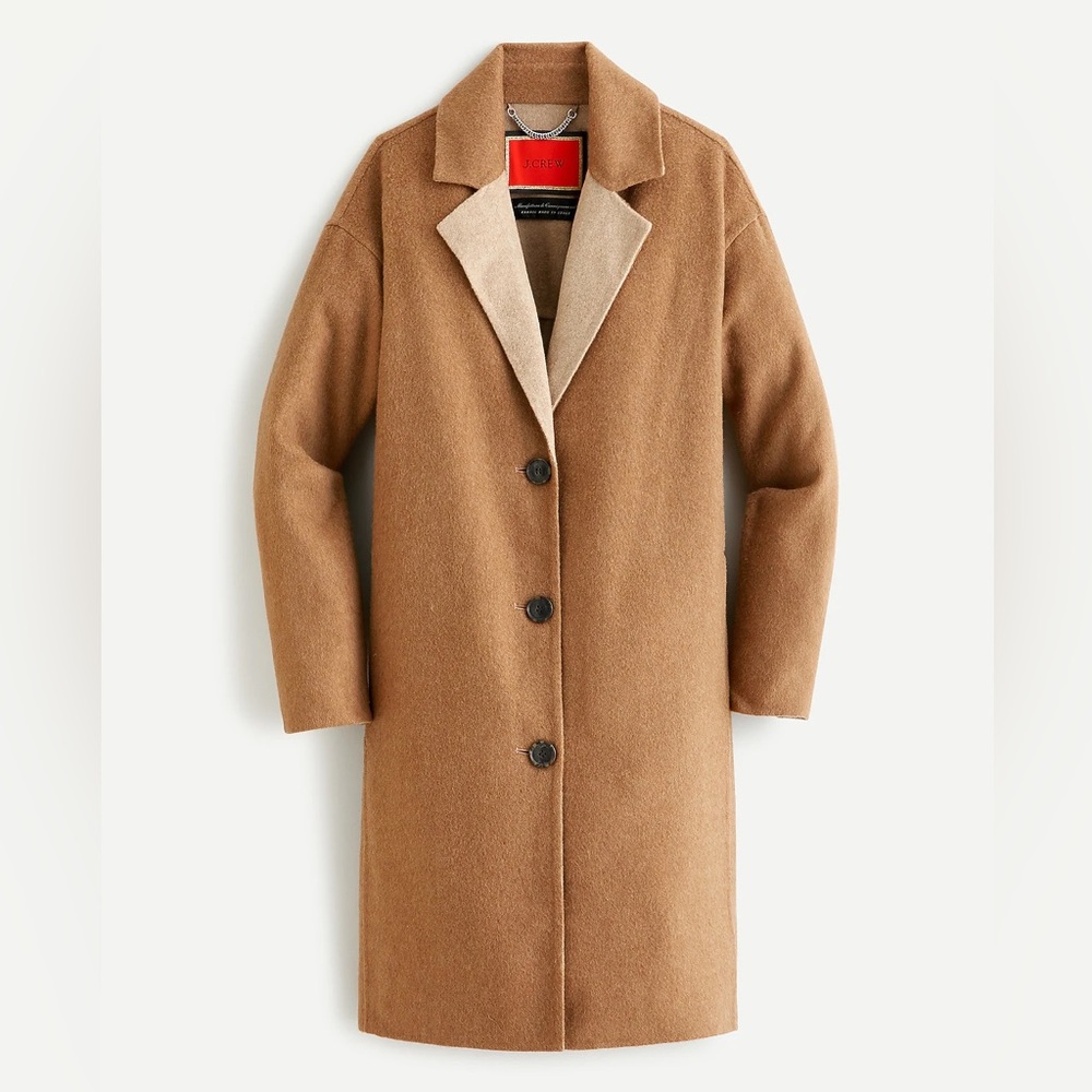 Nwt J. Crew Car Coat In Italian Double-Faced Wool Size Medium